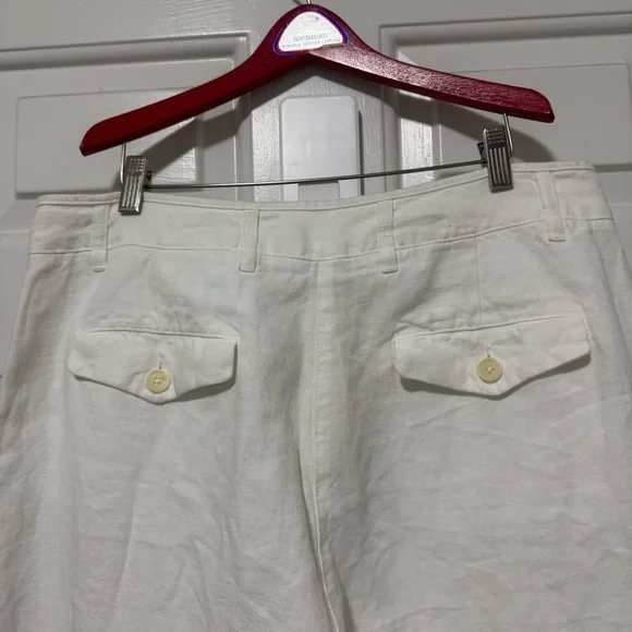 Poetry 100% Linen White Pants Women’s Size US 12